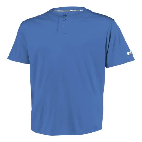 Russell Athletic&reg; - Performance Two-Button Solid Jersey Tee Royal {2}