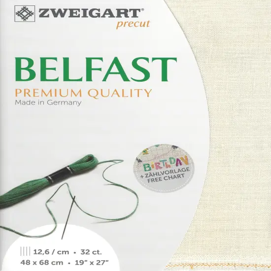 Precut Zweigart Belfast 32 count Soft Ivory {1}