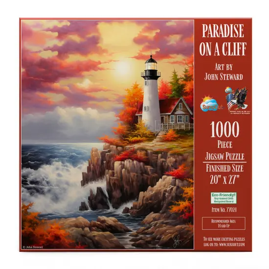 Sunsout Paradise on the Cliff 1000 pc Jigsaw Puzzle 77024 {4}