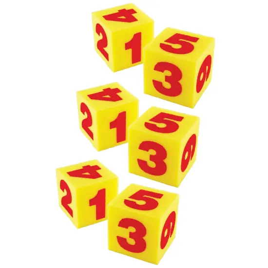 Giant Soft Numeral Cubes, 2 Per Pack, 3 Packs {1}