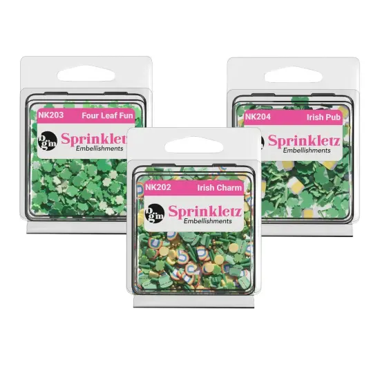 Buttons Galore and More Sprinkletz - Tiny Polymer Clay Embellishments - Irish 36 grams {1}