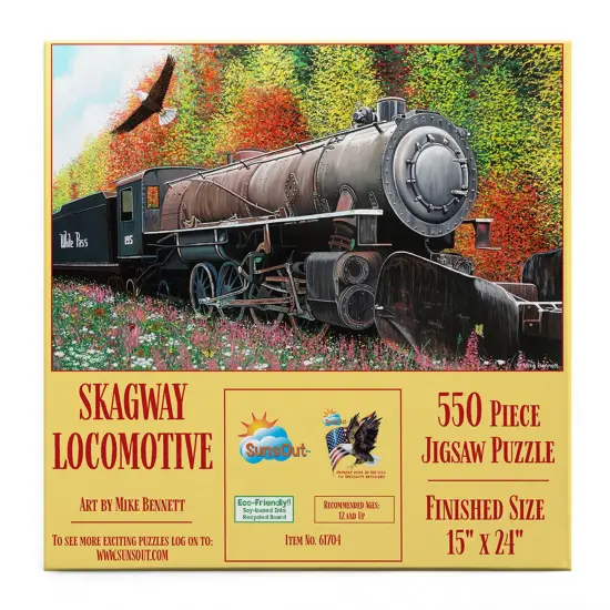 Sunsout Skagway Locomotive 550 pc Jigsaw Puzzle 61704 {4}
