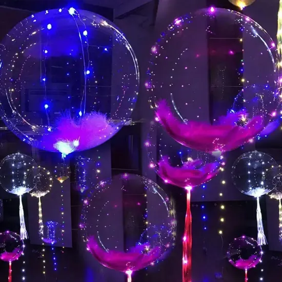 5Pcs LED Light Balloons For Valentines Christmas Wedding Celebration Event Party {2}