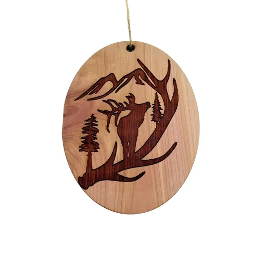 Elk Mountain - Cedar ornament {1}