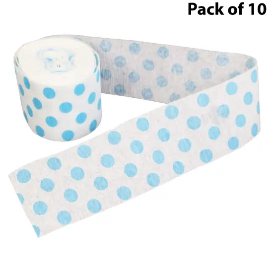 Polka Dot Streamer Roll - Blue - 2 inches wide by 30 Feet long | Comprehensive range of dot streamer roll | RAHEEV&reg; {1}