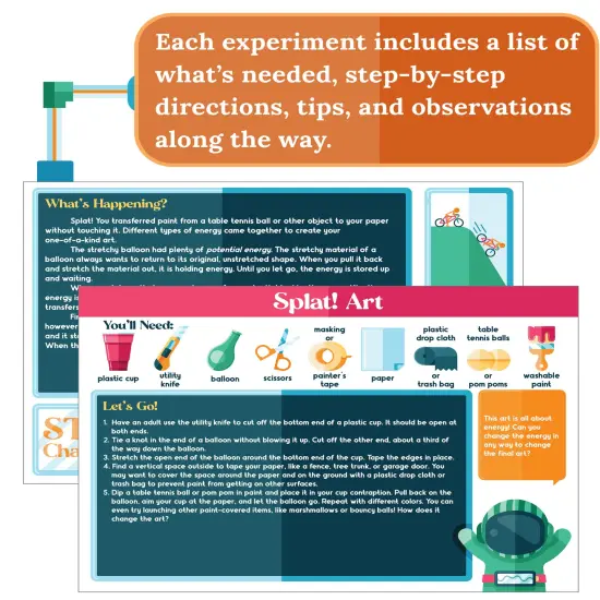 Carson Dellosa 29pc Mini Maker Art Science Kit, Crafts, Tiny Experiments, Stickers, Activity Book, Mini Journal, Name Tag, and More School Supplies, STEM Activities for Kids Grade 2 and Up {4}