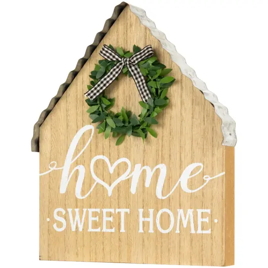 Northlight Wooden House Frame "Home Sweet Home" Cutout Decoration - 9.75" Beige {7}