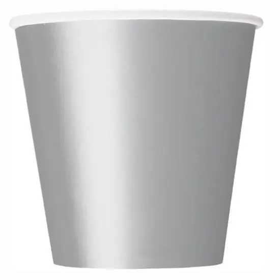 Silver Foil 12oz Paper Cups, 8ct {1}