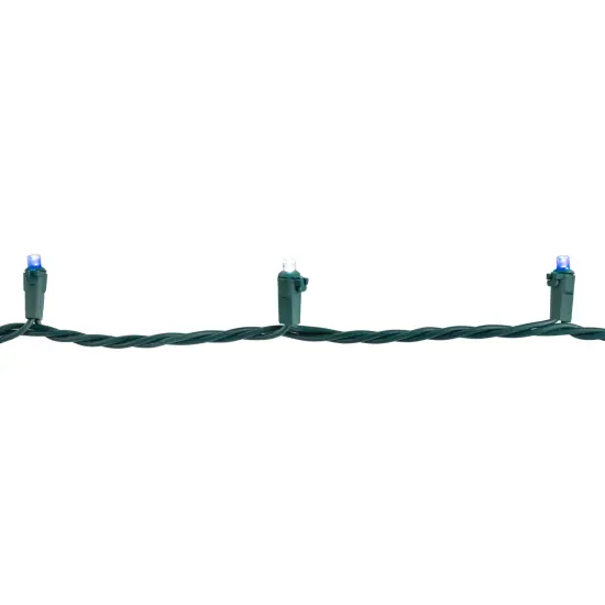 Northlight LED Wide Angle Christmas Lights - Blue and White - 16.25' Green Wire - 50ct {7}