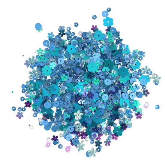 Buttons Galore Loose Sequin Assortments for Craft - 5,000 Pieces 45 Grams Blue cove {2}