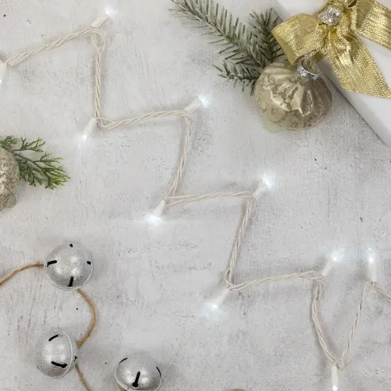 Northlight LED Mini Christmas Lights - Pure White - 16.25' White Wire - 50ct {1}