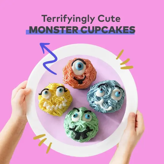 Duff Monster Cupcakes Baking Kit - Duff Goldman x Baketivity Kits for Kids, Teens & Adults with Pre-Measured Ingredients & Kid-Friendly Instructions - DIY Cupcake Mix Baking Set - Family Activity Gift {2}