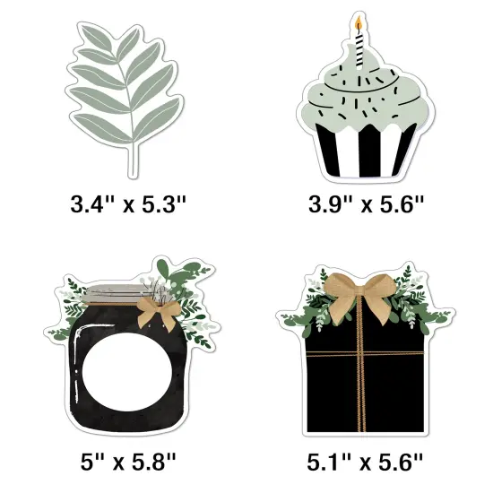 Carson Dellosa 62 pc Bundle of Farmhouse Decor, Calendar Monthly Headers, Cupcakes, Presents, Mason Jars, Plant and Eucalyptus Birthday Decorations for Party, Classroom, and Bulletin Board {4}