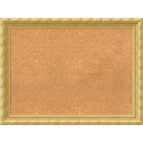 Versailles Gold Wood Framed Corkboard, Natural Cork {1}