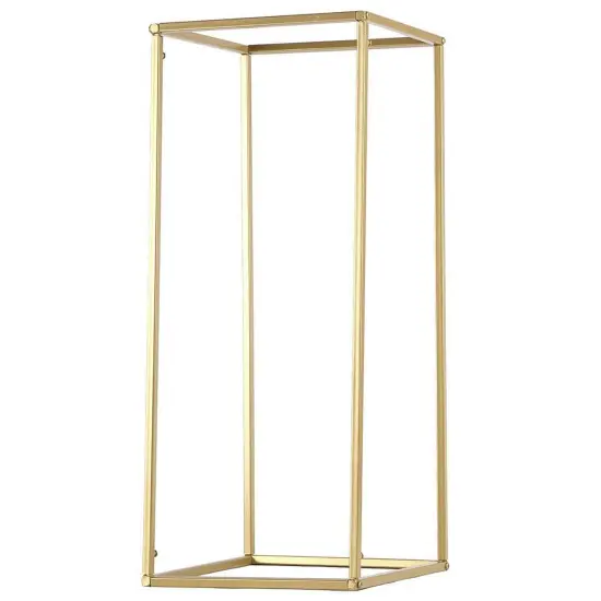 2 Geometric 24" Metal Rectangular Stands Flower Vase Holder Party decorations Gold {1}
