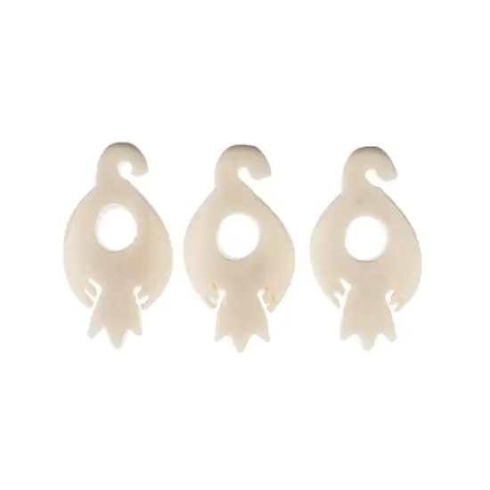 John Bead White Natural Bone Eagle Pendants, 3pcs {1}