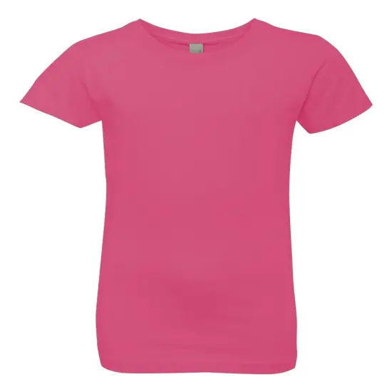 Next Level&reg; Girls Cotton Princess Crewneck Shortsleeve T-Shirt Hot pink {1}