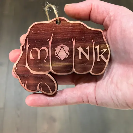 Monk Fist - Cedar Ornament {4}