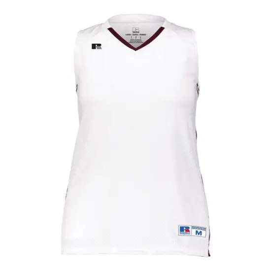 Russell Athletic&reg; Women's Basketball Jersey Maroon/ white {1}