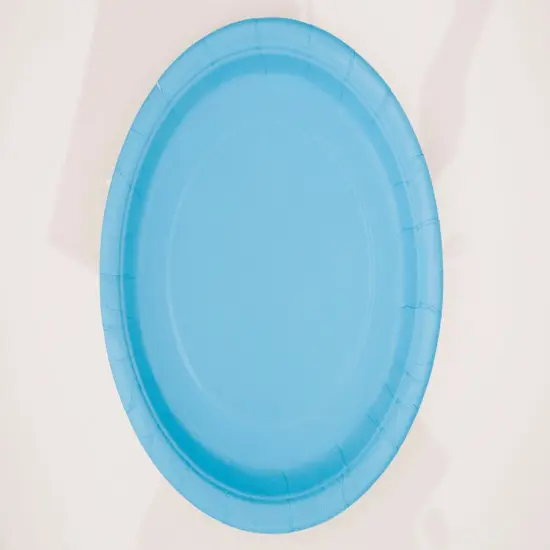 Powder Blue Solid Round 7" Dessert Plates, 8ct {1}
