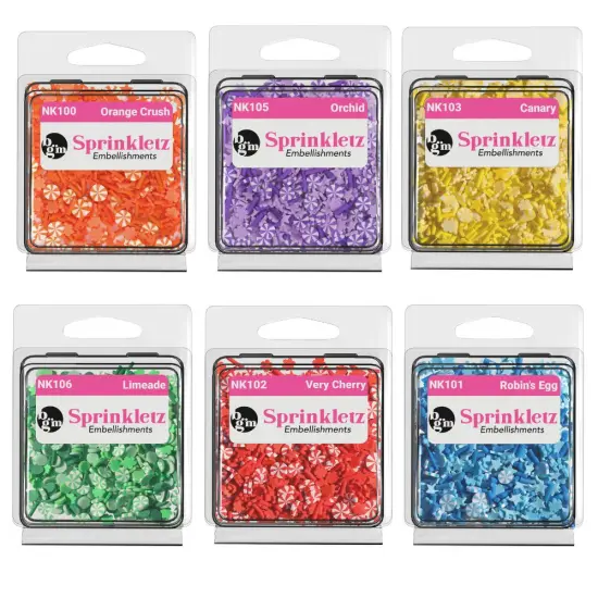 Sprinkletz Rainbow Embellishments &ndash; 1,800 Tiny Polymer Clay Pieces for Crafts, Scrapbooking & Shaker Cards &ndash; Stars, Flowers & Pinwheels {2}