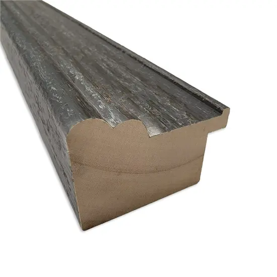 Upcycled Wood Framed Corkboard, White Cork Brown Grey {2}