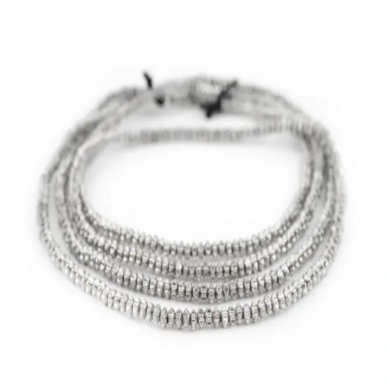 The Bead Chest Silver Flower Heishi Beads 4mm, Full Strand of Quality Metal Spacers for DIY Jewelry Design {3}