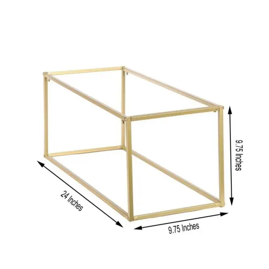 2 Geometric 24" Metal Rectangular Stands Flower Vase Holder Party decorations Black {5}