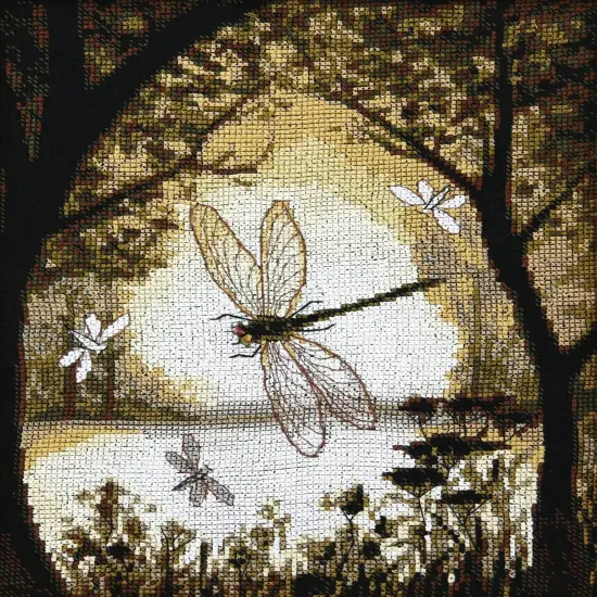 Cross-stitch kit "Happiness on the bronze wings" {1}