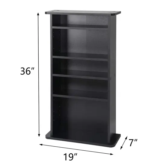 Multimedia Storage Cabinet DVD Rack Book Shelf Organizer Stand Audio Tower {2}