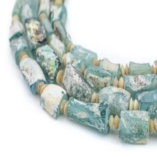 The Bead Chest Pastel Roman Glass Beads, Genuine Glass Found in Afghanistan, Matte Glass Beads for Jewelry Making {1}
