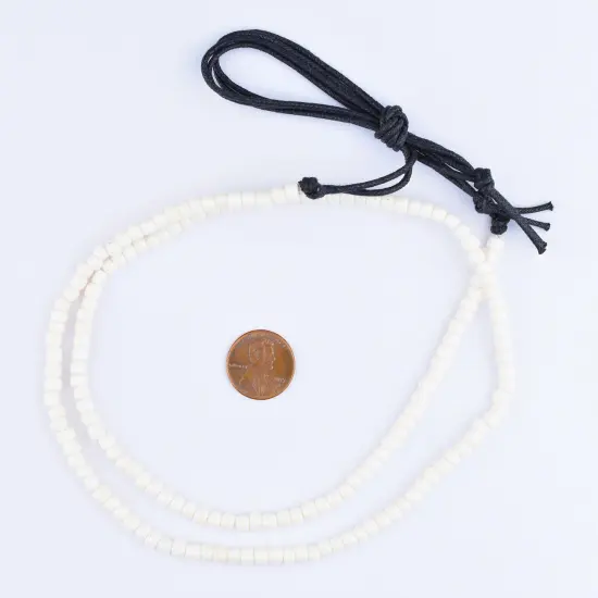 The Bead Chest White Bone Cylinder Beads 5mm 24 Inch Strand {2}