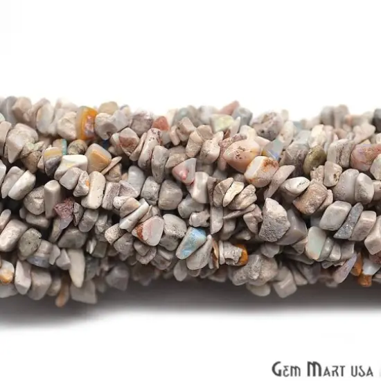 Australian Opal Chip Beads, 34 Inch, Natural Chip Strands, Drilled Strung Nugget Beads, 3-7mm, Polished, GemMartUSA (CHAO-70001) {3}