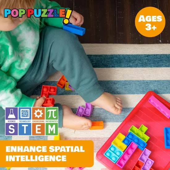 Power Your Fun Pop Puzzle Popper Fidget Game - Red {2}