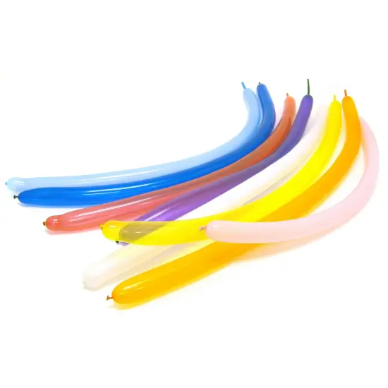 Deluxe Assorted Solid Color Sculpture Balloons - 60 Inch - Multipack | Raheev&reg; {1}