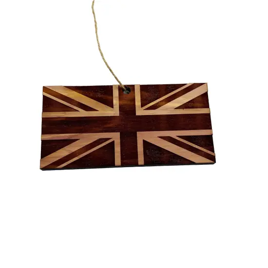 UK Flag - Cedar Ornament {2}