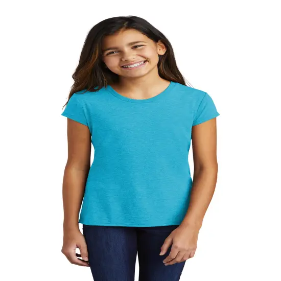District&reg; Girls Perfect Tri Short Sleeve Crew Neck Tee Turquoise frost {1}