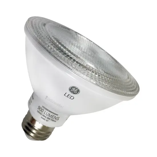 GE 84380 12W PAR30 3000K Flood 40d 900lm Dimmable Low Glare Bulbs {1}