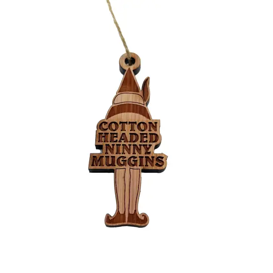 Cotton Headed Ninny Muggins - Cedar Ornament {1}