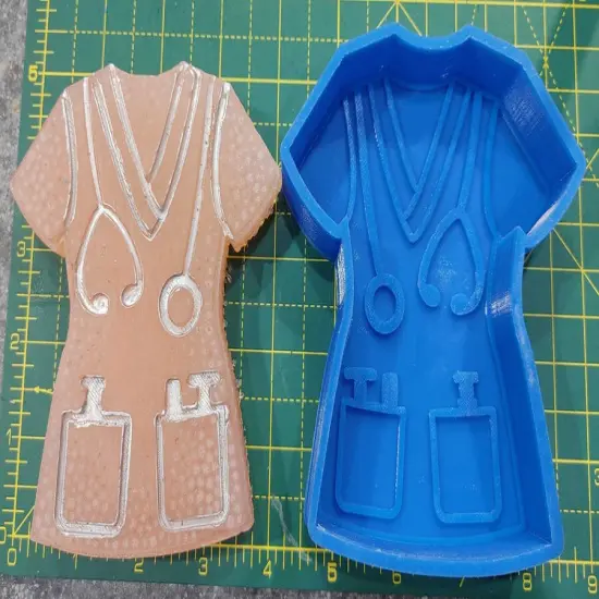 Scrubs - Female - silicone freshie mold {2}