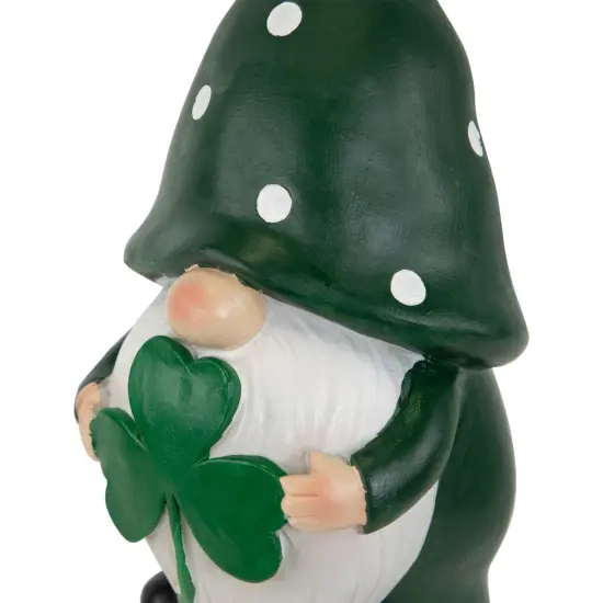 Northlight Shamrock Gnome St. Patrick's Day Outdoor Garden Statue - 7.75" Green {7}