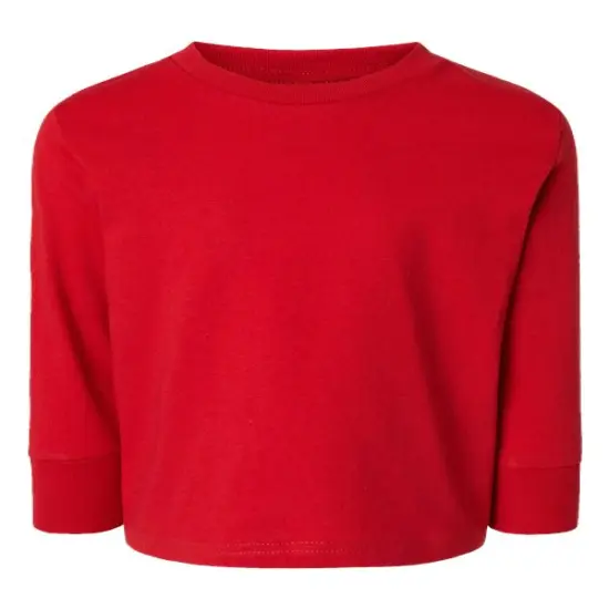 Rabbit Skins&reg; Toddler Cotton Jersey Long Sleeve Crewneck Tee - 3311 Red {2}