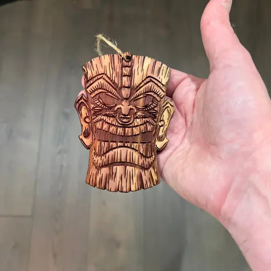 Tiki - Cedar Ornament {4}