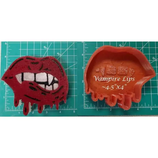 Vampire LIps Silicone Freshie Mold {1}