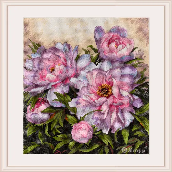 Tender Peonies K-177 Counted Cross-Stitch Kit {1}
