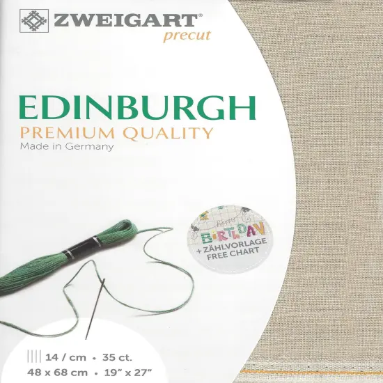 Precut Zweigart Edinburgh 36 count Flax {1}