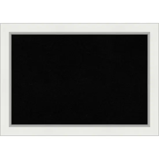 Eva Framed Corkboard, Black Cork Eva White Silver {1}