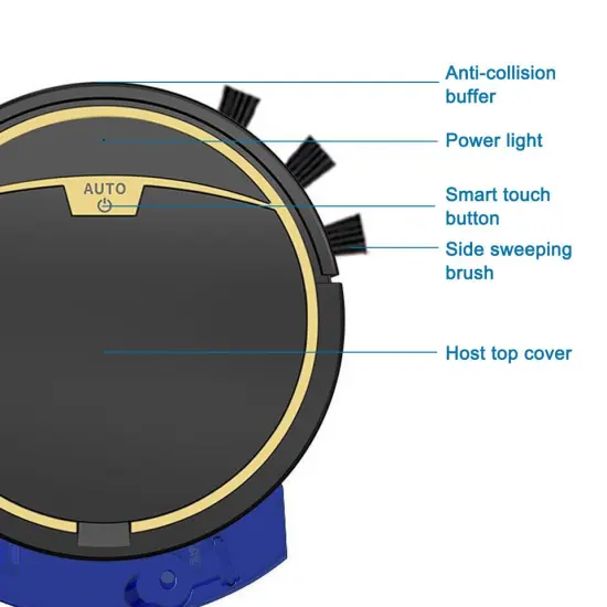 3-in-1 Auto Cleaning Robot Vacuum Cleaner Floor Sweeper w/ 150ml Water Tank {2}