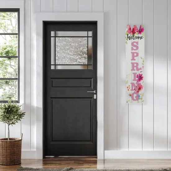 Northlight 40" Welcome Spring Floral Outdoor Porch Board Sign Decoration Pink {4}