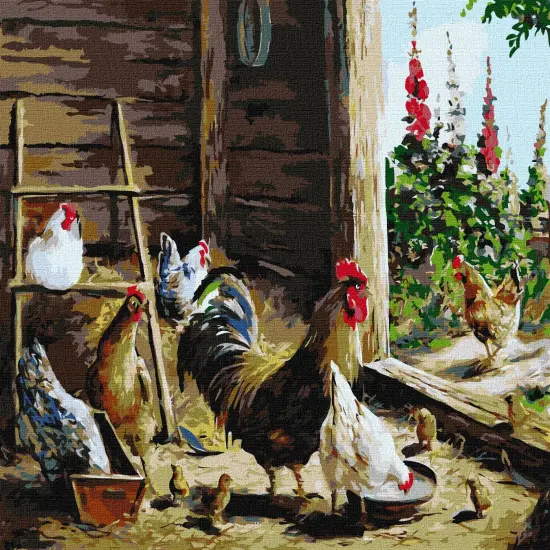 Painting by Numbers kit Chicken coop KHO4346 {2}